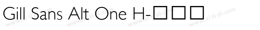 Gill Sans Alt One H字体转换